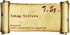 Tatay Szilvia névjegykártya